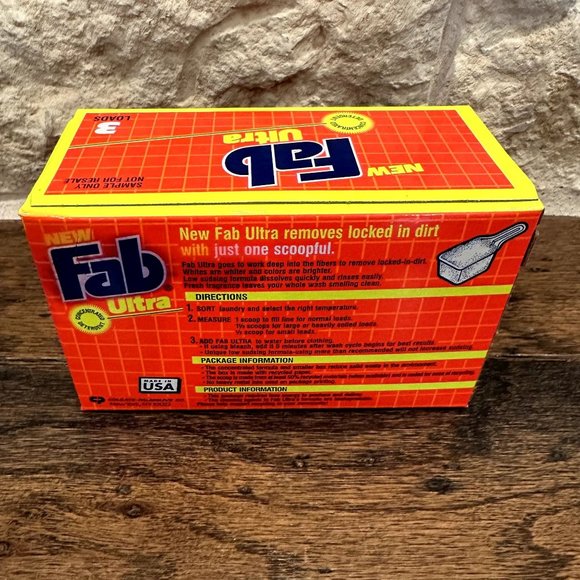 SEALED FAB Ultra Laundry Detergent 7 Ounces New Old Stock. - Picture 3 of 6